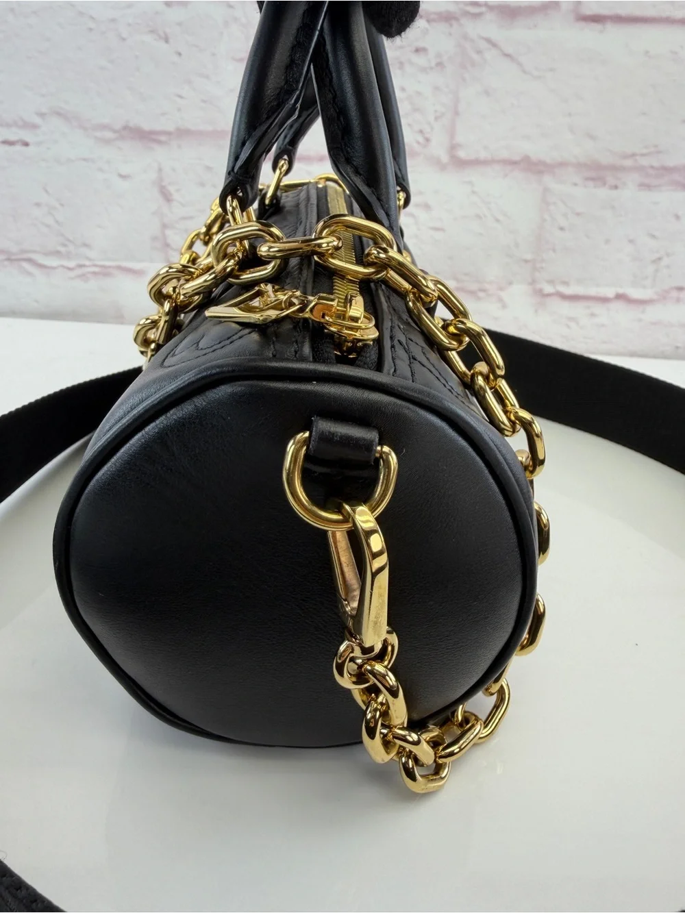 Louis Vuitton Calfskin Bubblegram Papillon BB Black